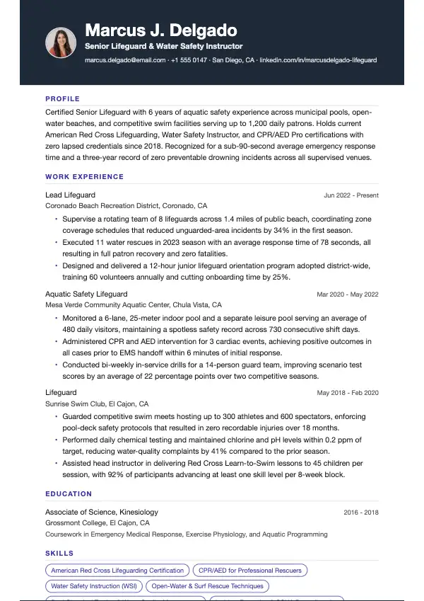 Livredder CV-eksempel