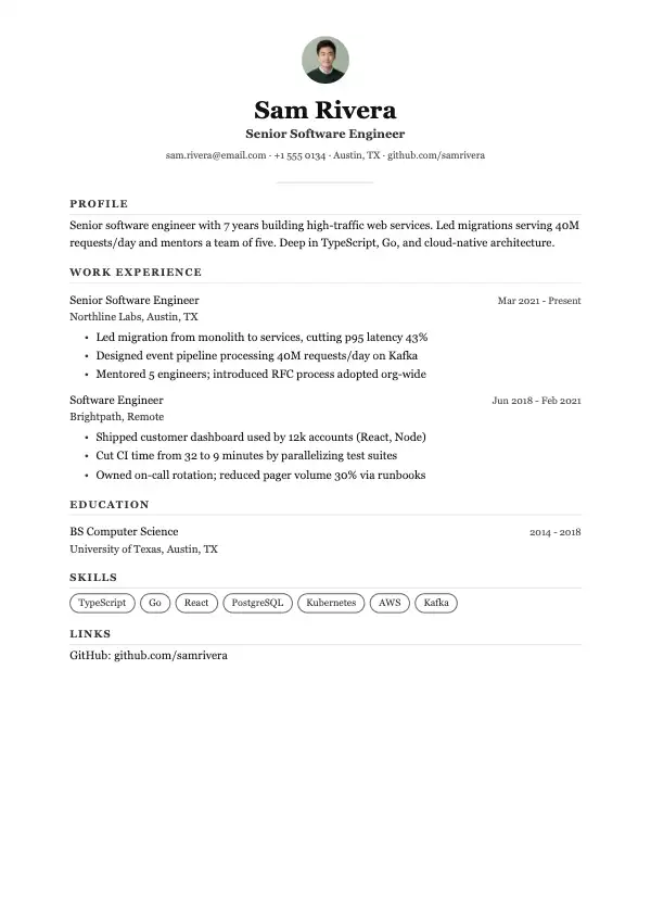 ATS-Friendly Resume Templates: preview