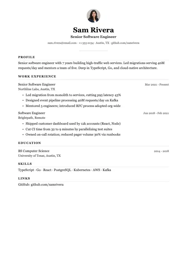 Quadrangle resume template preview