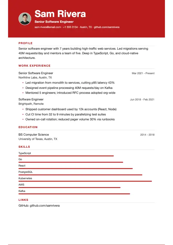 Career Change Resume Templates: preview